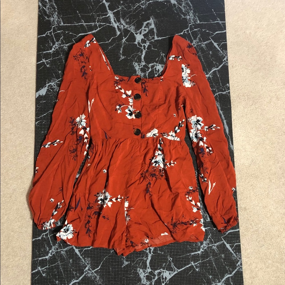 Urban Outfitters Rust Orange Romper